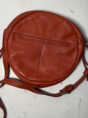 HOBO Crossbody Bag Circle Leather Slingbag Womens Shoulder Round Handbag Purse
